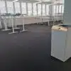 C1 Bin Weiss bei der Swiss in Kloten, 110l Kehricht aus Metall, modulare Recyclingbehälter für alle Wertstoffe, Recyclingstation Swiss Made