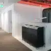 C1 Bin bei der Swiss in Kloten, 110l Kehricht aus Metall, modulare Recyclingbehälter für alle Wertstoffe, Recyclingstation Swiss Made
