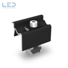 Universal-Endklemme 30-42mm schwarz eloxiert mit einfacher Klickfunktion zum Fixieren von Solarmodulen mit Rahmenhöhen 30-42 mm.