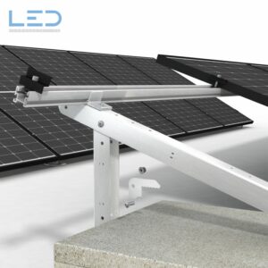 Flachdach PV-Anlage 20° & 30° für Flachdach oder Trapetzsdach Solarmodul Montagen, K2 Montageschienen Crossrail