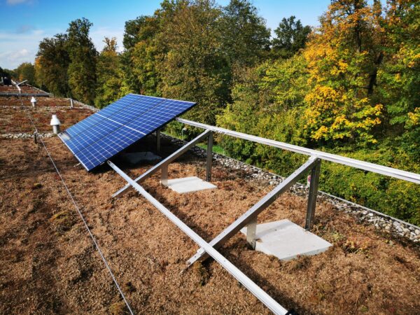 Flachdach PVAnlage Set 20° / 30° aus Edelstahl für K2 System