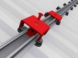 K2-Speedrail-Speedlock Montagesicherung zur Fixierung von K2 SpeedRail 22 bei thermischer Ausdehnung. Inklusiv Schrauben und Muttern.