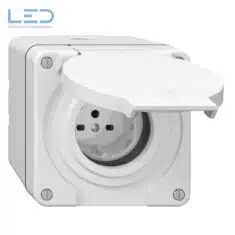 AP-Steckdose NEVO SNAPFIX® 1×T15 10A 440V 87×87×81mm IP55 ws