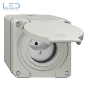 AP-Steckdose NEVO SNAPFIX® 1×T13 10A 250V 87×87×81mm IP55 lgu EAN-Nr 7613175578156, Feller Elektromaterial