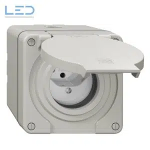AP-Steckdose NEVO SNAPFIX® 1×T13 10A 250V 87×87×81mm IP55 lgu EAN-Nr 7613175578156, Feller Elektromaterial