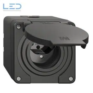 AP-Steckdose NEVO SNAPFIX® 1×T13 10A 250V 87×87×81mm IP55 sz, EAN-Nr 7613175578118 Elektromaterial