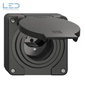 UP-Steckdose NEVO SNAPFIX® 1×T13 10A 250V 87×87×34mm IP55 sz EAN-Nr 7613175578477 Elektromaterial