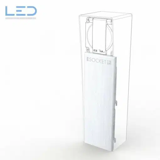ESOCKET 350 F/H Frontblech aus geschliffenem Edelstahl, Ersatzteil oder für die Umrüstung