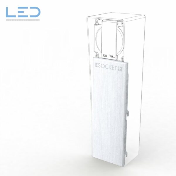 ESOCKET 350 F/H Frontblech aus geschliffenem Edelstahl, Ersatzteil oder für die Umrüstung ESOCKET 350 F/H Frontblech aus geschliffenem Edelstahl, Ersatzteil oder für die Umrüstung