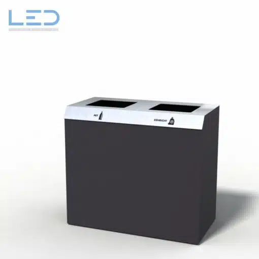 C2-Bin 130 Liter PET-Kehricht Recyclingstation in Antrazith DB703 auf Lenkrollen