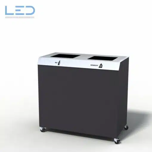 C2-Bin 130 Liter PET-Kehricht Recyclingstation in Antrazith DB703 auf Lenkrollen