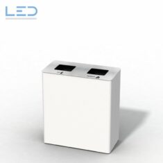 B-IN 2 XXL White Recyclingstation, Abfallsortierbehälter für KMU's, Recycling Behälter 110 Liter, Recycling Bin für Ihr Office, Swiss Made