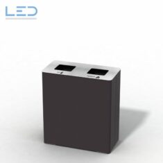 B-IN 2 XXL Black Recyclingstation, Abfallsortierbehälter für KMU's, Recycling Behälter 110 Liter, Recycling Bin für Ihr Office, Swiss Made