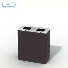 B-IN 2 XXL Black Recyclingstation, Abfallsortierbehälter für KMU's, Recycling Behälter 110 Liter, Recycling Bin für Ihr Office, Swiss Made