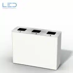 B-IN 3 XXL White Recyclingstation, Wertstoffbehälter für KMU's, Recycling Behälter 110 Liter, Recycling Bin, Waste Management für Ihr Office, Swiss Made