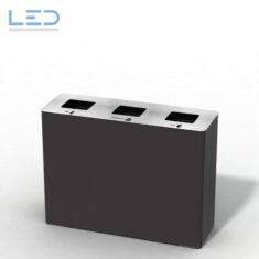 B-IN 3 XXL Black Recyclingstation, Wertstoffbehälter für KMU's, Recycling Behälter 110 Liter, Recycling Bin, Waste Management für Ihr Office, Swiss Made