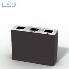 B-IN 3 XXL Black Recyclingstation, Wertstoffbehälter für KMU's, Recycling Behälter 110 Liter, Recycling Bin, Waste Management für Ihr Office, Swiss Made