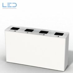 B-IN 4 XXL White Recyclingstation, Wertstoffbehälter für KMU's, Recycling Behälter, Recycling Bin, Waste Management für Ihr Office, Büro
