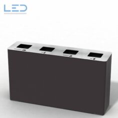 B-IN 4 XXL Black Recyclingstation, Wertstoffbehälter für KMU's, Recycling Behälter, Recycling Bin, Waste Management für Ihr Office, Büro